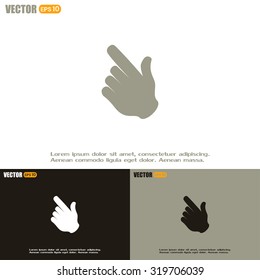 Vector icon click. hand icon pointer