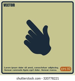 Vector icon click. hand icon pointer