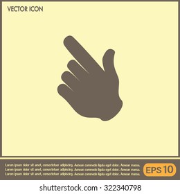 Vector icon click. hand icon pointer