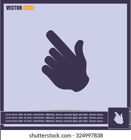 Vector icon click. hand icon pointer