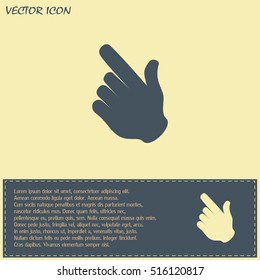 Vector icon click. hand icon pointer