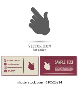 Vector icon click. hand icon pointer
