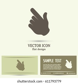 Vector icon click. hand icon pointer