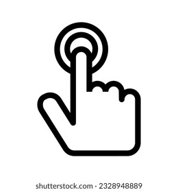 Vector icon click, touch symbol. Simple, flat design for web or mobile applications