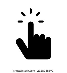 Vector icon click, touch symbol. Simple, flat design for web or mobile applications
