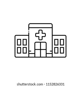 Vector icon for clinic building