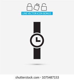 Vector icon clock 10 EPS