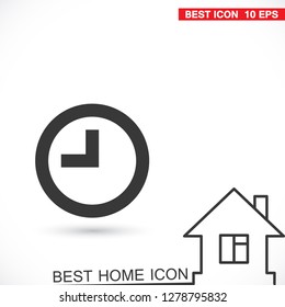 Vector icon clock 10 EPS