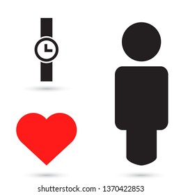 Vector icon clock 10 EPS