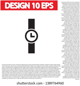Vector icon clock 10 EPS . Lorem Ipsum Illustration design