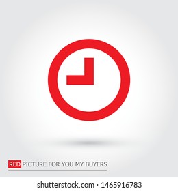 Vector icon clock 10 EPS . Lorem Ipsum Illustration design