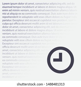 Vector icon clock 10 EPS . Lorem Ipsum Illustration design