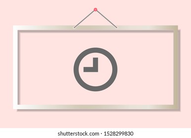 Vector icon clock 10 EPS . Lorem Ipsum Illustration design
