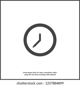 Vector icon of a clock. Vector illustration clock on white isolated background. Layers grouped for easy editing illustration. For your design.