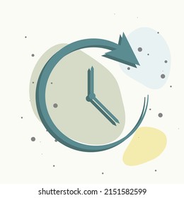 Icono vector de un reloj. Reloj de ilustración vectorial sobre fondo multicolor. Capas agrupadas para una ilustración de edición sencilla. Por tu diseño.