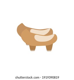 vector icon, clogs are typical wooden shoes from the north of Spain