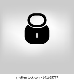 vector icon to close the lock on isolated background