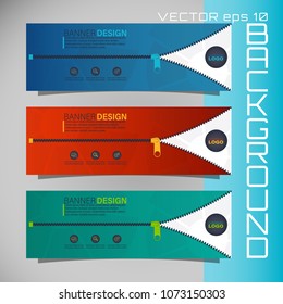 Vector icon closed and open zipper, fastener. Zipper buttoned.Poster flyer pamphlet brochure cover design.Can be used for presentation, flyer and leaflet, brochure, corporate report, marketing.