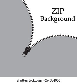 Vector icon closed and open zipper, zip. buckle