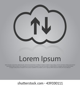 Vector icon of cloud computing concept. EPS 10