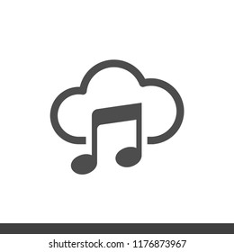 Vector icon cloud music flat style