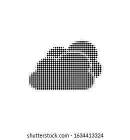 vector icon cloud weather
in halftone 