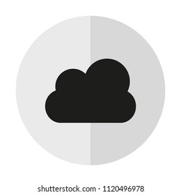 vector icon cloud weather on a background with a vertical shadow
