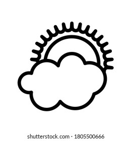 Vector icon of cloudy weather