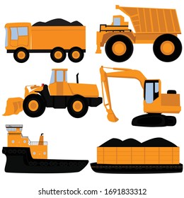 industria minera del carbón de vectores
