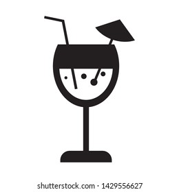 
Vector icon cocktail glasses with trendy designs