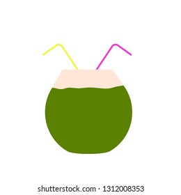 Vector icon coconut. Eps 10