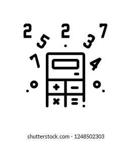 Vector icon for coefficient