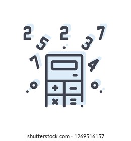 Vector icon for coefficient