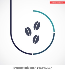 Vector icon coffee 10 EPS . Lorem Ipsum Illustration design
