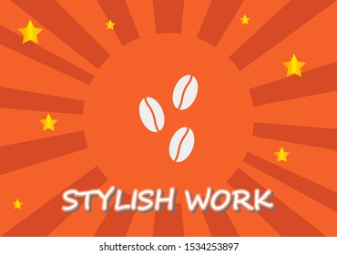 Vector icon coffee 10 EPS . Lorem Ipsum Illustration design