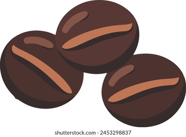 vector icon coffee beans isolated on white background.
