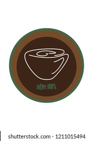 Vector icon of coffee cup