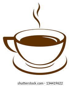 Vector icon of coffee cup - Shutterstock ID 134419622