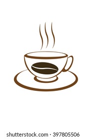 Vector icon of coffee cup
