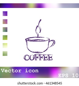 Vector icon of coffee cup