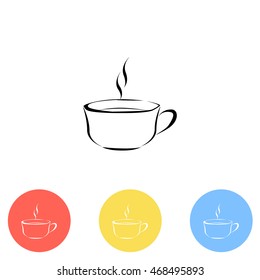 Vector icon of coffee cup