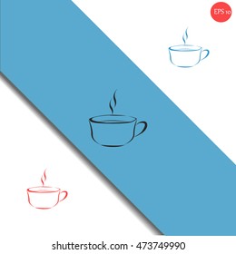 Vector icon of coffee cup
