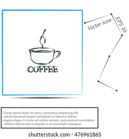Vector icon of coffee cup