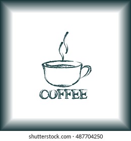 Vector icon of coffee cup
