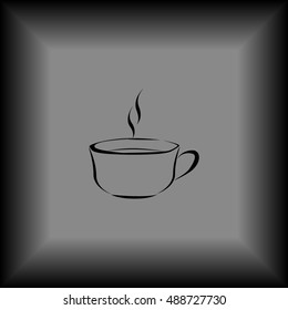 Vector icon of coffee cup