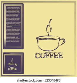 Vector icon of coffee cup
