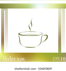 Vector icon of coffee cup