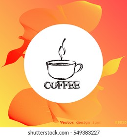 Vector icon of coffee cup