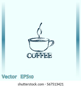 Vector icon of coffee cup