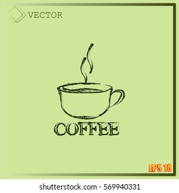 Vector icon of coffee cup